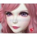 (Mei)Crossdress Sweet Girl Resin Half Head Female Cartoon Character Kigurumi Mask With BJD Eyes Cosplay Anime Role Lolita Doll Mask